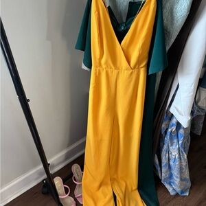 Forever 21 Yellow and Green Jumpsuit